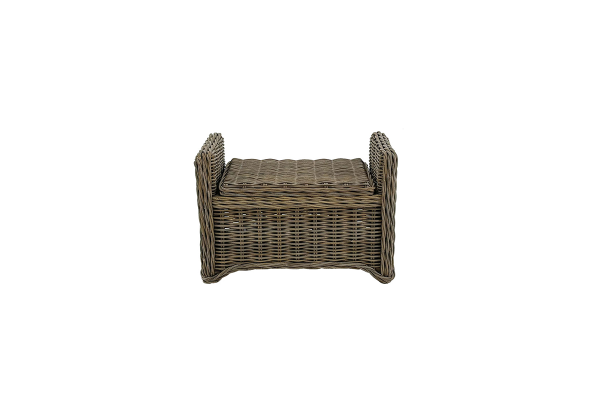 Arnold rattan storage single bench