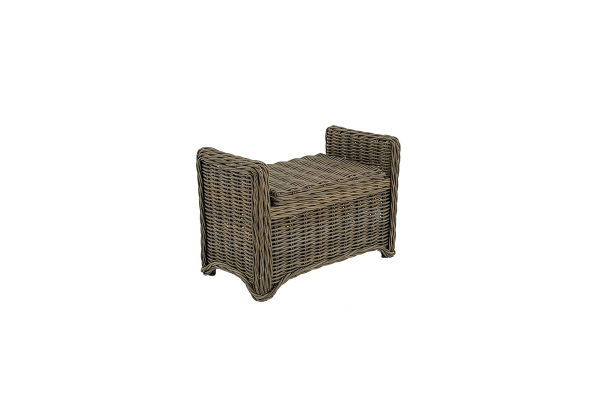 Arnold rattan storage single bench