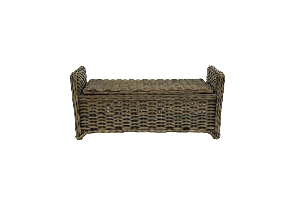 Arnold rattan storage double bench