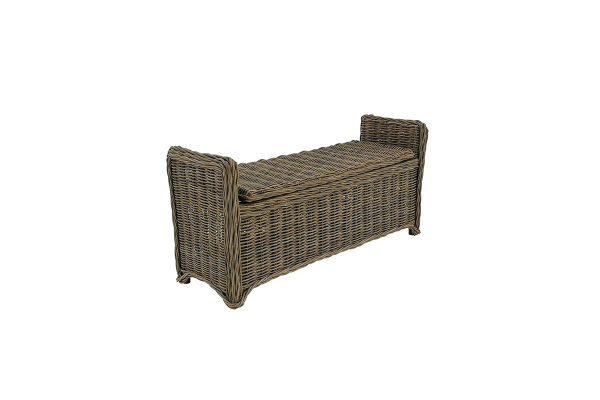 Arnold rattan storage double bench