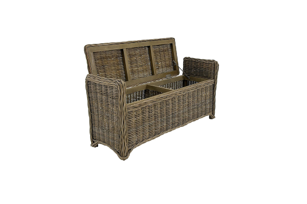 Arnold rattan storage double bench