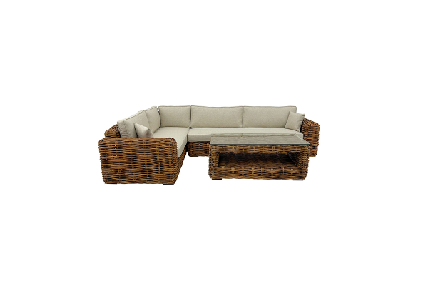 Nuru RIGHT corner rattan lounge sofa set