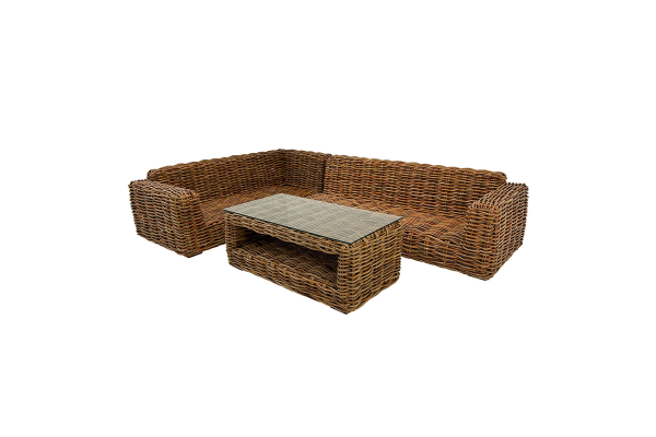 Nuru RIGHT corner rattan lounge sofa set