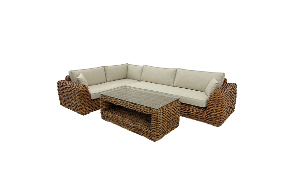 Nuru RIGHT corner rattan lounge sofa set