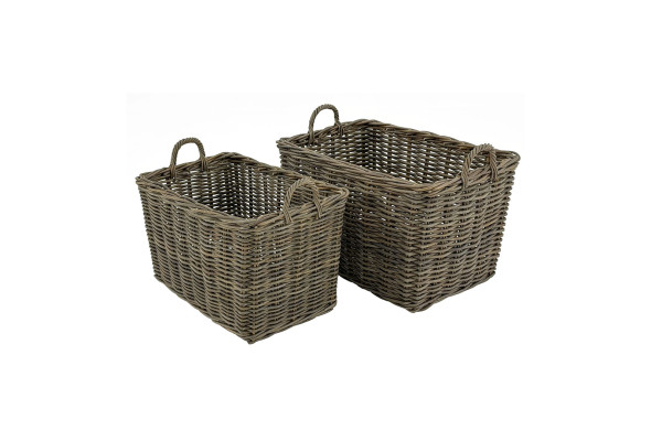 Oliver rattan basket - set of 2