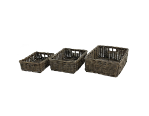 Costa rattan basket - set of 3