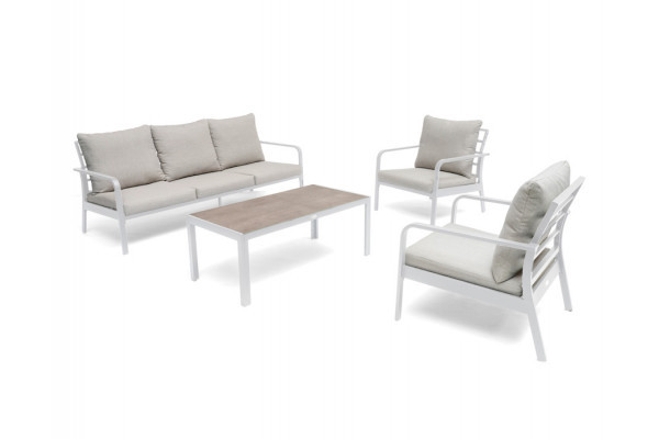 Kia Sofa Set - White