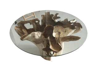 Teak Root Table 120 cm -...