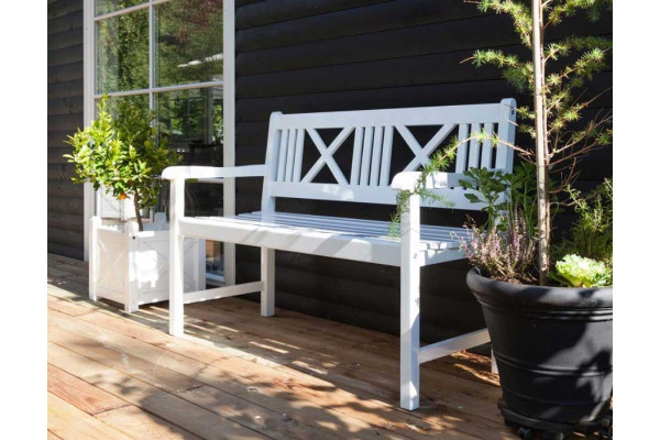 Ibiza Bench - 2 seater - 120 cm - White