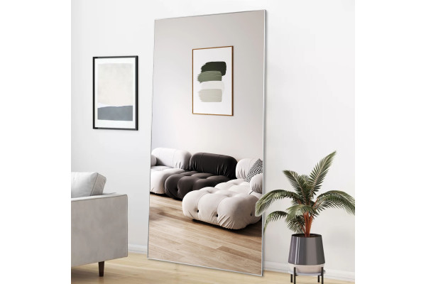 Miranda Mirror - 80 x 170 cm - Brushed aluminum