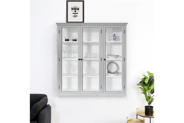 Apolo Wall-Mounted Display Cabinet Grey - 121 x...