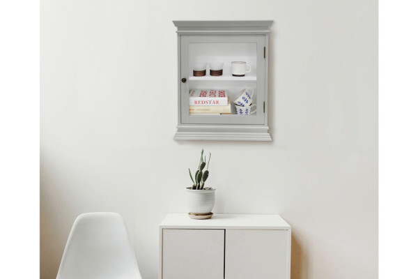 Freyja Wall-Mounted Display Cabinet Grey - 60 x...