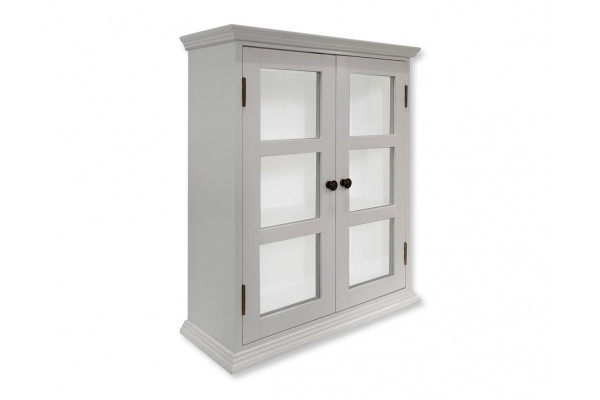 Odin Wall-Mounted Display Cabinet Grey - 65.5 x...