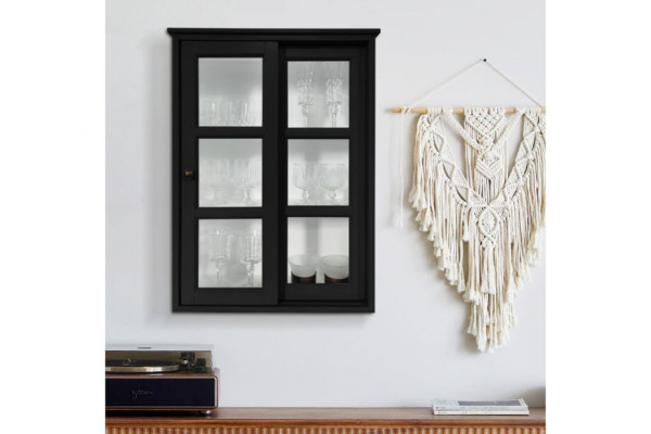 Alba Wall-mounted Display Case with sliding...