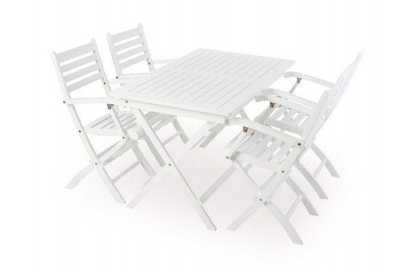 IBIZA WHITE 70x130 Folding set with armrests