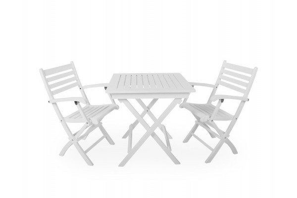 IBIZA WHITE 70x70 Cafe set with armrests