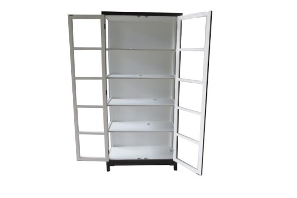 Libra Display Cabinet Black/White 198 x 92 x 39cm