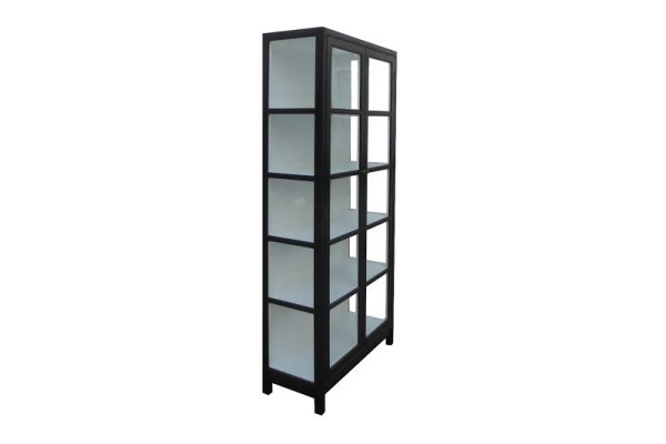 Libra Display Cabinet Black/White 198 x 92 x 39cm