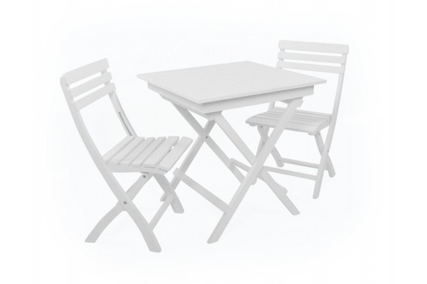 IBIZA WHITE 70x70 Cafe set without armrests