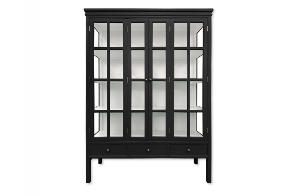 Leo Display Cabinet Black- 175 x 130 x  45 cm