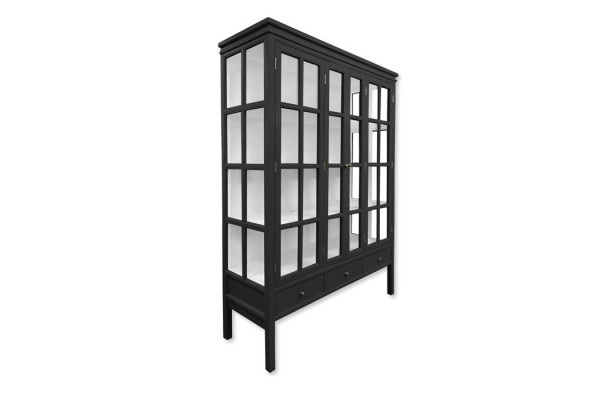 Leo Display Cabinet Black- 175 x 130 x  45 cm