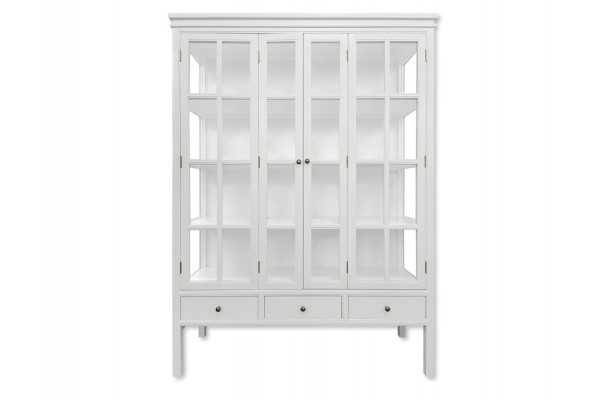 Leo Display Cabinet White - 175 x 130 x 45 cm