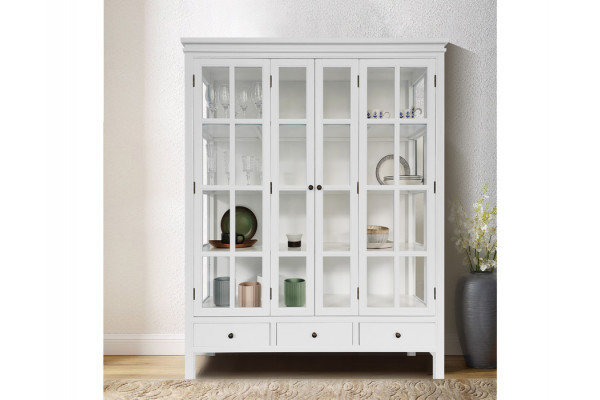 Leo Display Cabinet White - 175 x 130 x 45 cm