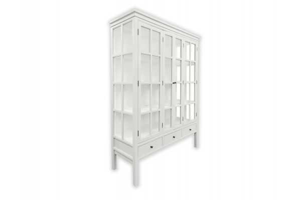 Leo Display Cabinet White - 175 x 130 x 45 cm