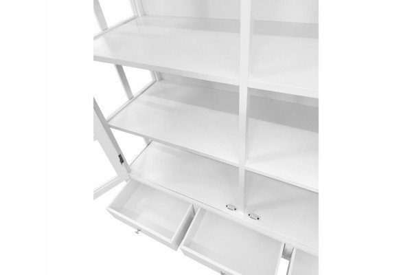 Leo Display Cabinet White - 175 x 130 x 45 cm