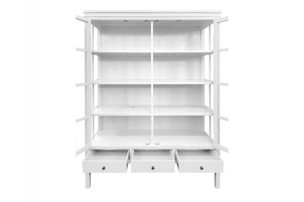 Leo Display Cabinet White - 175 x 130 x 45 cm