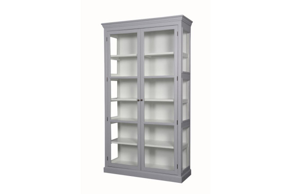 Coral Display Cabinet Grey - 212 x 120 x 44 cm