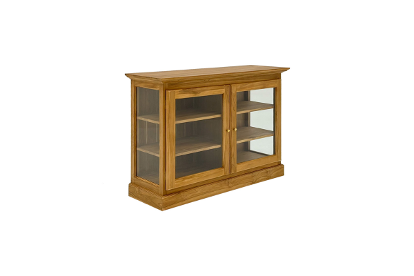 Oliver Low Display Cabinet, Amber brown