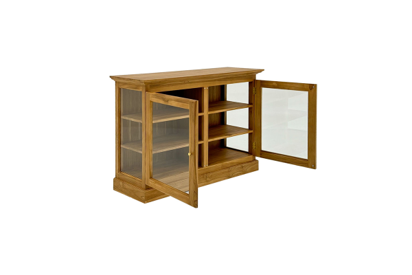 Oliver Low Display Cabinet, Amber brown