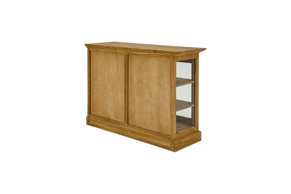 Oliver Low Display Cabinet, Amber brown