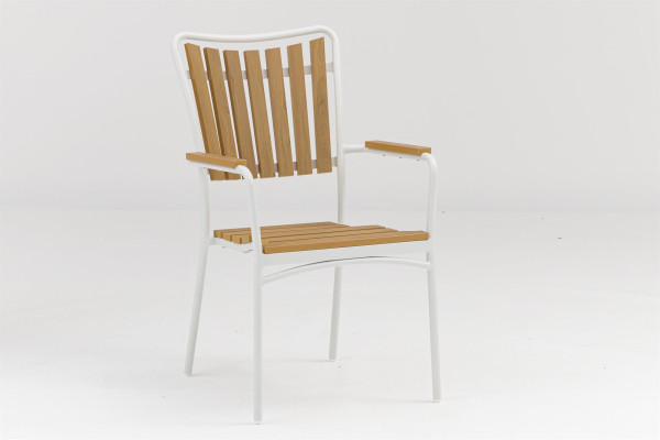 DaneLine Adam Stacking Chair - Nonwood - White