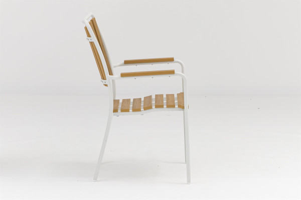 DaneLine Adam Stacking Chair - Nonwood - White