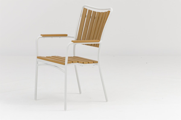 DaneLine Adam Stacking Chair - Nonwood - White