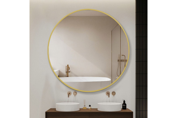 Merkur Round Mirror - Ø 120 cm - Gold