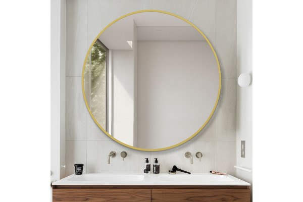 Merkur Round Mirror - Ø 120 cm - Gold