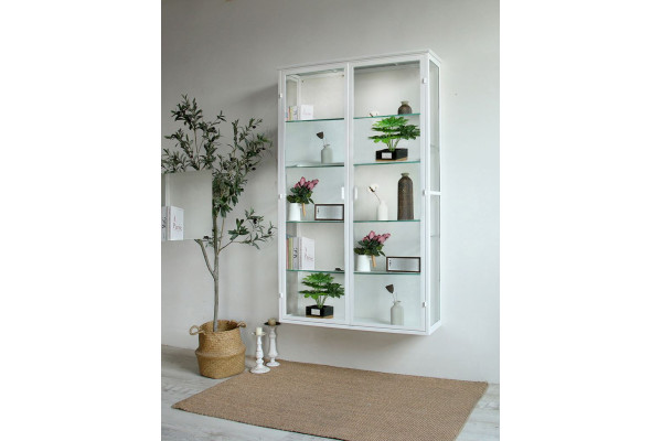 Vig Wall-Hung Display Cabinet in Metal - 100 x...