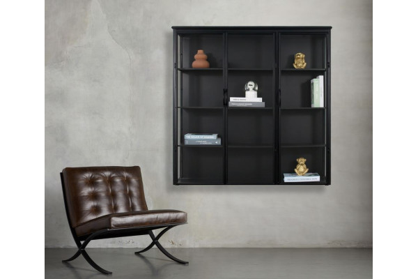 Juliana Wall-Hung Display Cabinet in Metal -...