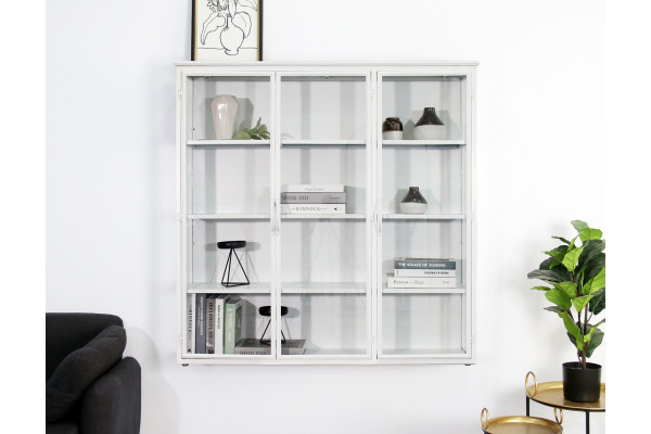 Juliana Wall-Hung Display Cabinet in Metal -...