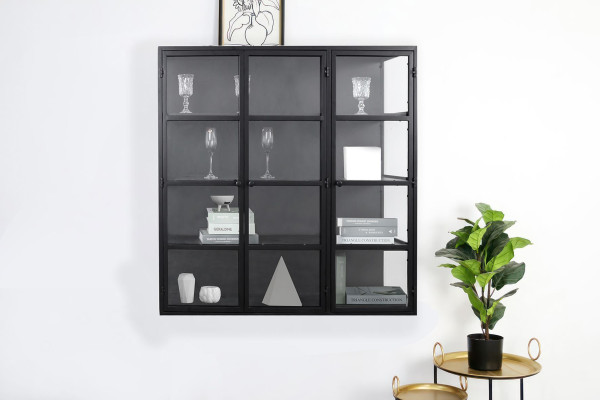 Zora Display Cabinet in Metal - wall/floor -...