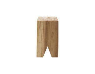 Teak square stool 4 legs