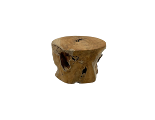 Teak root side table round