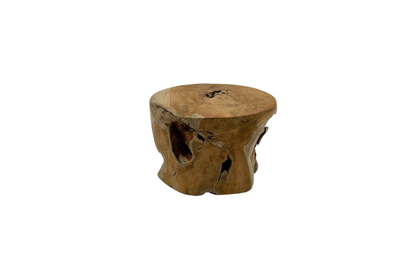 Teak root side table round