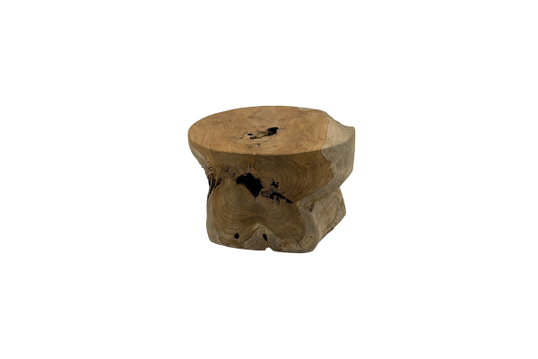 Teak root side table round