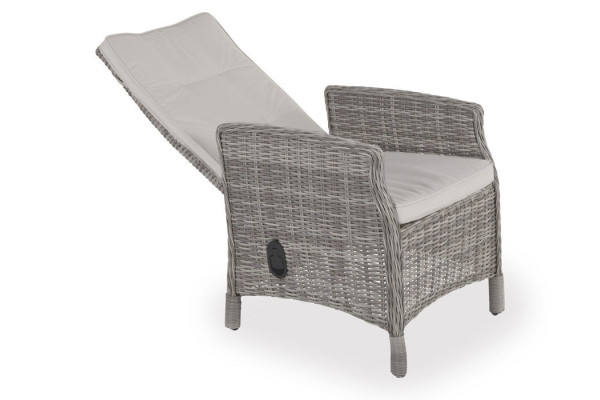 Rio LIGHT GREY Garden Furniture Set w/6...