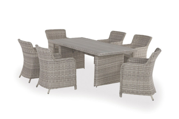 Conjunto de muebles de jardín Rio gris claro -...
