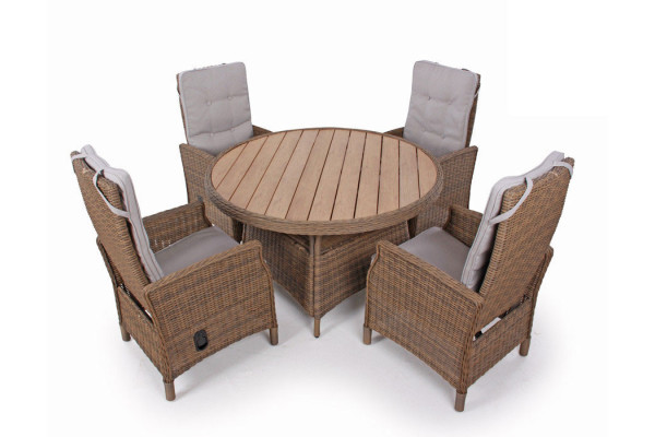 Conjunto de jardín Rio Dusty con 4 sillas - Ø...